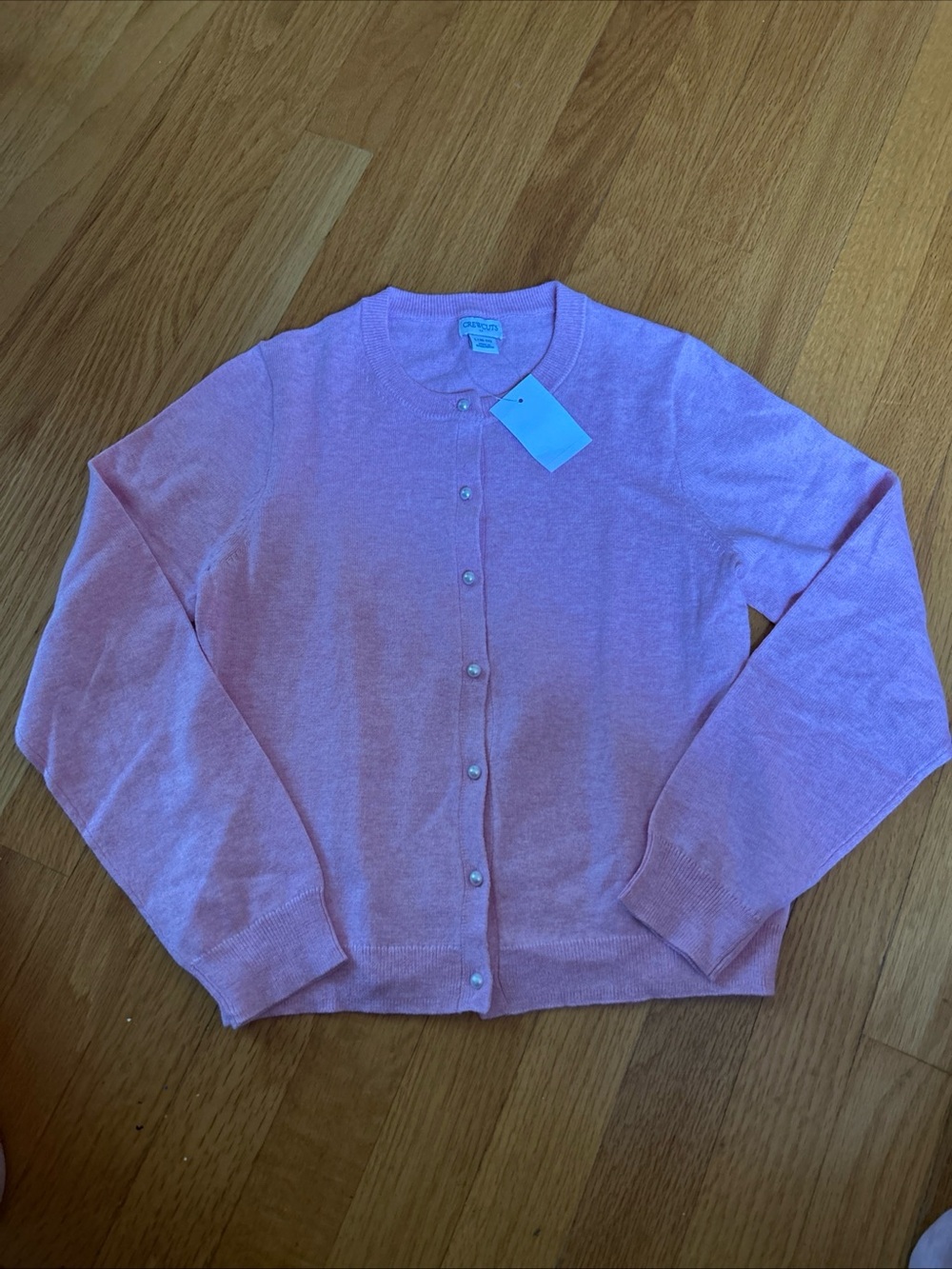 Crewcuts Light Pink Button-Up Cardigan